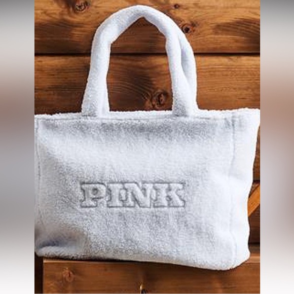 Victoria's Secret Handbags - NWT Victoria’s Secret teddy bear fleece tote bag